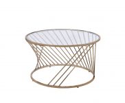 Mesa De Centro Bluelipe Metal Dorado