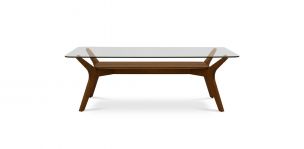 Mesa de Centro de Cristal 110 x 60 cm Seos Natural