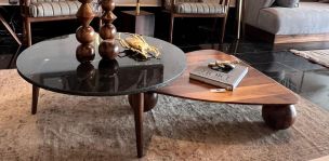 Mesa de Centro Redonda Granito Elite Negro