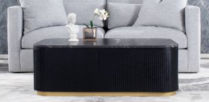 Mesa de Centro de Granito 140 x 80 cm Astor Negro