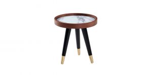 Mesa Lateral Redonda Ruby Blanco