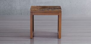 Mesa Lateral Cuadrada 60 x 60 cm Adela Café