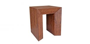 Mesa Lateral Cuadrada 50 x 50 cm Grey Nogal
