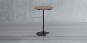 Mesa Lateral Redonda Pacman Nogal