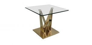 Mesa Lateral Cuadrada Eva Dorado