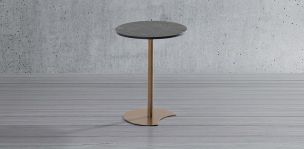 Mesa Lateral Redonda Pacman Dorado