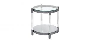 Mesa Lateral Redonda Caren Plata