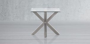 Mesa Lateral Cuadrada de Cristal 64 x 64 cm New Shanghai Plata