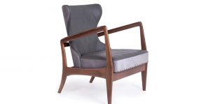 Sillón de Piel Mid Gris