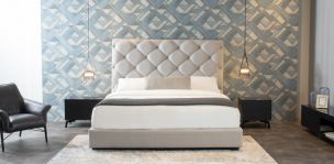 Cama Queen Size Alina Gris