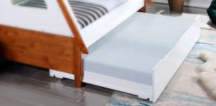 Cama Baja Individual Loreen Blanco