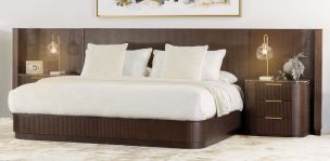 Cabecera King Size Astor Nogal con 2 Burós