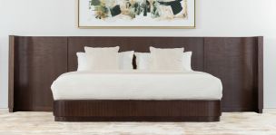 Cama King Size Astor Nogal