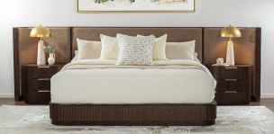 Cabecera King Size Astor Nogal Tapizada