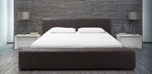 Cama King Size Camerún Chocolate Piel