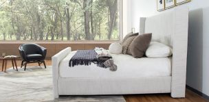 Cama Matrimonial Alicia Beige