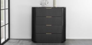 Cómoda Alta Chifonier de Granito Astor Negro