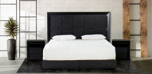 Recamara King Size Keyser Negro 3 Piezas