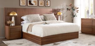 Cama King Size Mariel Nogal