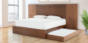 Cama King Size con Extensión Montreal Parota
