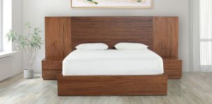 Cabecera King Size con Extensión Montreal Parota y 2 Burós