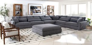 Sala en L Derecha Alexander Gris 6 Piezas