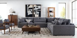 Sala Esquinera Alexander Gris 5 Piezas