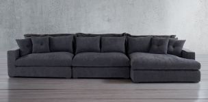 Sala en L Derecha Ashmont Gris