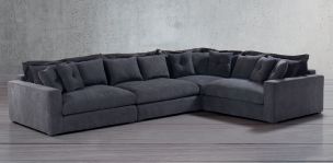 Sala Esquinera Ashmont Gris 4 Piezas