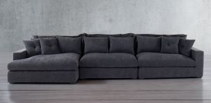 Sala en L Izquierda Ashmont Gris