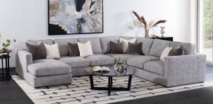 Sala Modular 4 Piezas Izquierda Bogart Gris