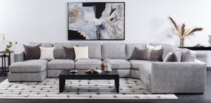 Sala Modular 5 Piezas Izquierda Bogart Gris
