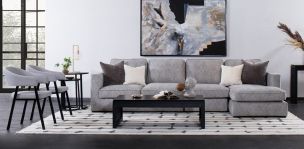 Sala en L 3 Piezas Derecha Bogart Gris