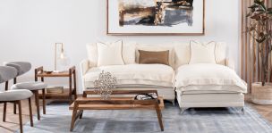 Sala en L Derecha Daria Beige Dazzle Cream