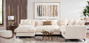 Sala Modular 4 Piezas Izquierda Daria Beige Dazzle Cream
