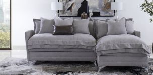 Sala en L Daria Derecha Gris 