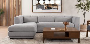 Sala en L Izquierda Davos Gris