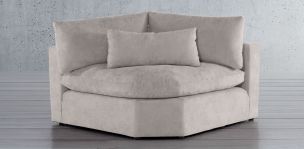 Sillón Esquinero Curvo Lugano Beige