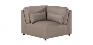 Sillón Esquinero de Piel Forever Gris