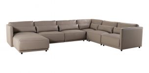 Sala Modular Izquierda de Piel Forever Gris