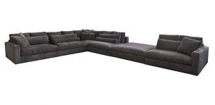 Sala Modular con Ottoman Alexander Gris 6 Piezas