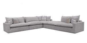 Sala Esquinera Kitson Gris 5 Piezas