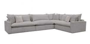 Sala Esquinera Kitson Gris 4 Piezas