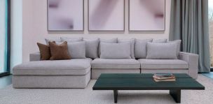 Sala en L Izquierda Kyna Gris