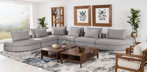 Sala Modular Lemans Gris 6 Piezas 