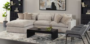 Sala en L Izquierda Lugano Beige