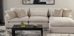 Sala en L Derecha Lugano Beige