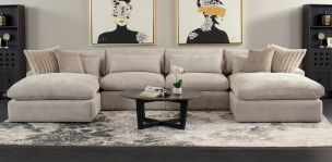 Sala Modular en U Lugano Beige