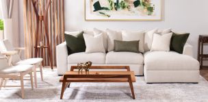 Sala en L Derecha Piero Beige