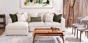 Sala en L Izquierda Piero Beige